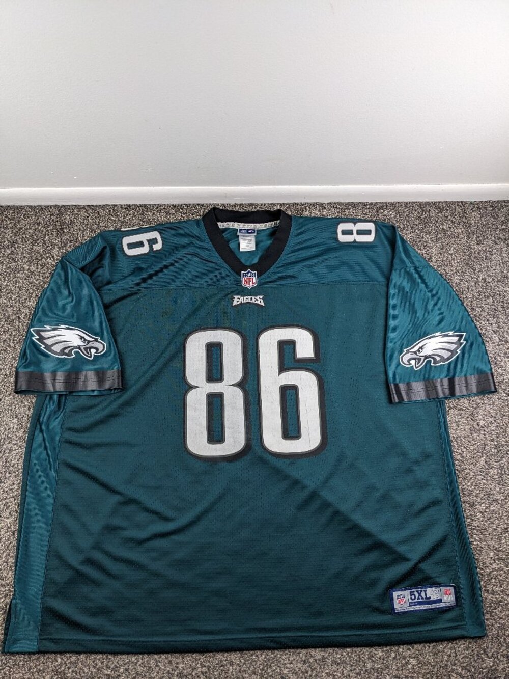 Philadelphia Eagles Zach Ertz Jersey NFL Pro Line Green Mens 5XL B Big